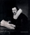 Jeune homme à son bureau portrait Rembrandt